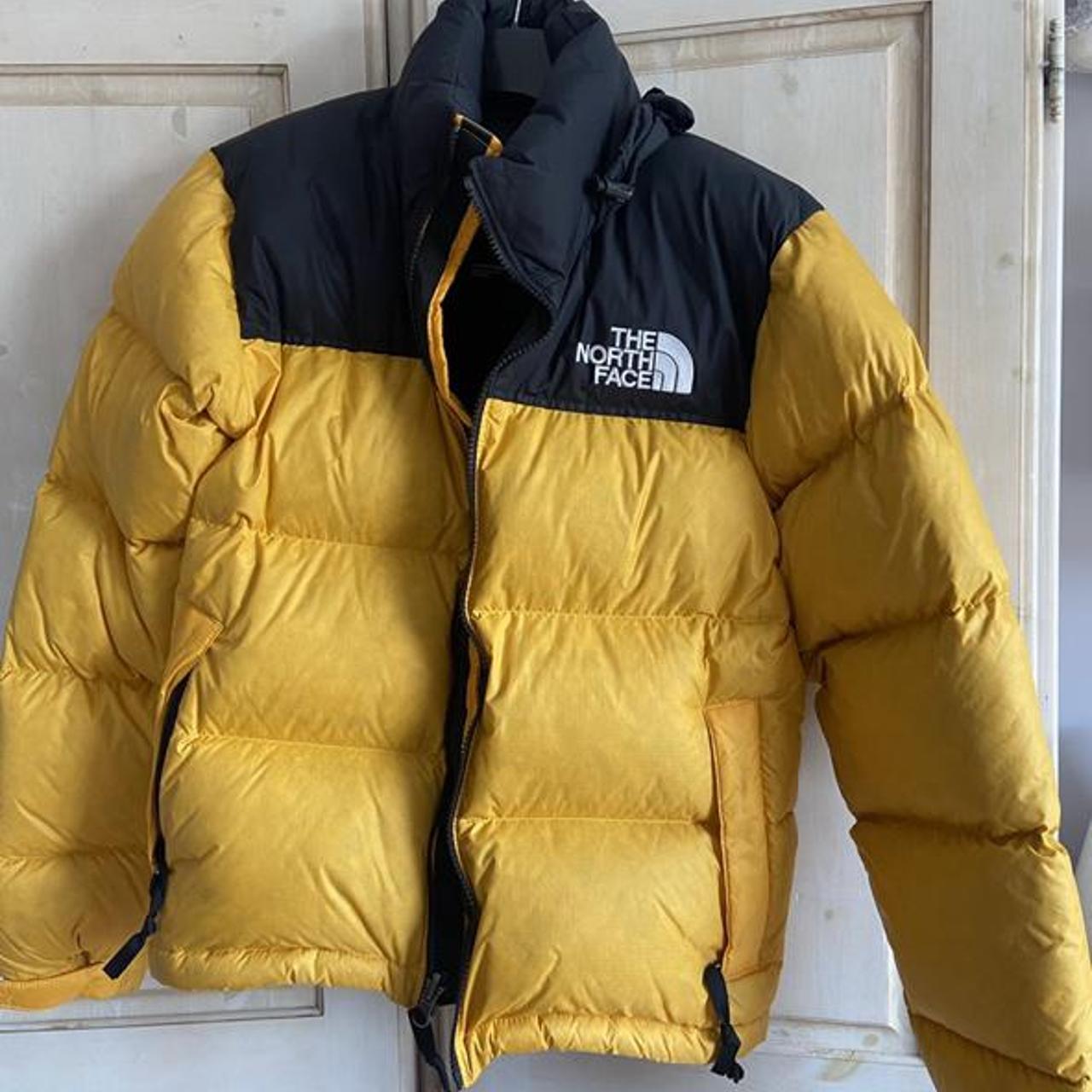 North Face 700 yellow puffa jacket. Perfect... - Depop