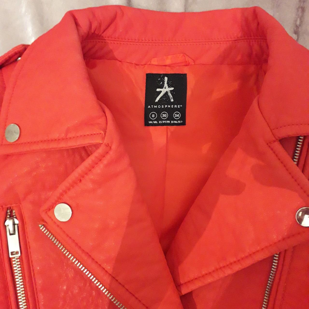 primark red leather jacket