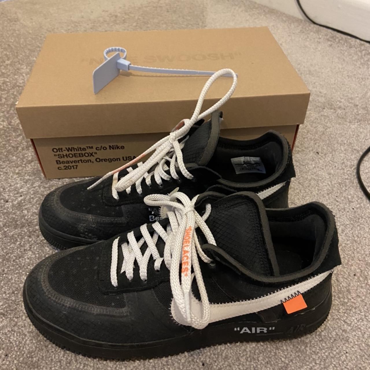 Nike x Off white AF1 Black and white Comes with... - Depop