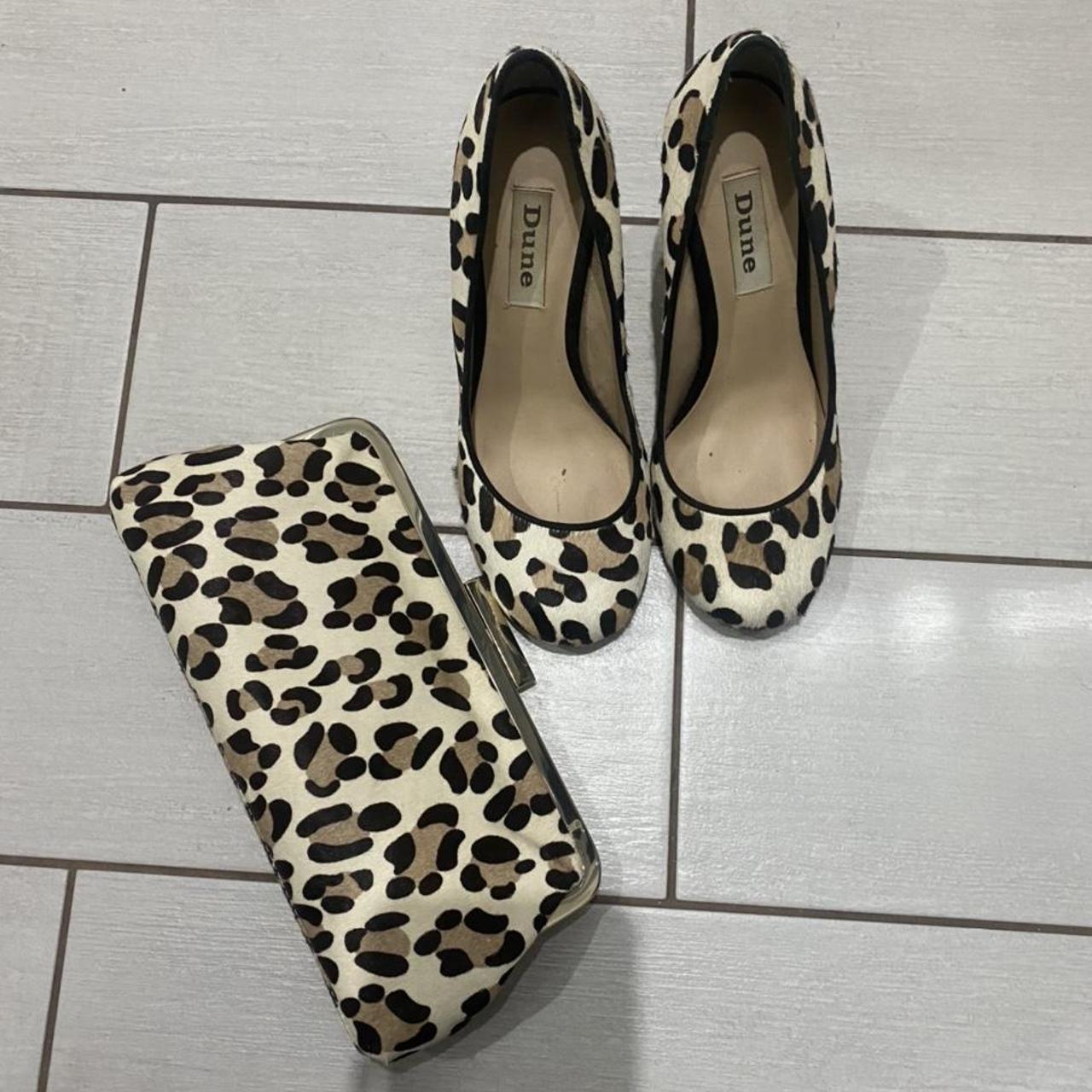 Dune leopard clearance heels