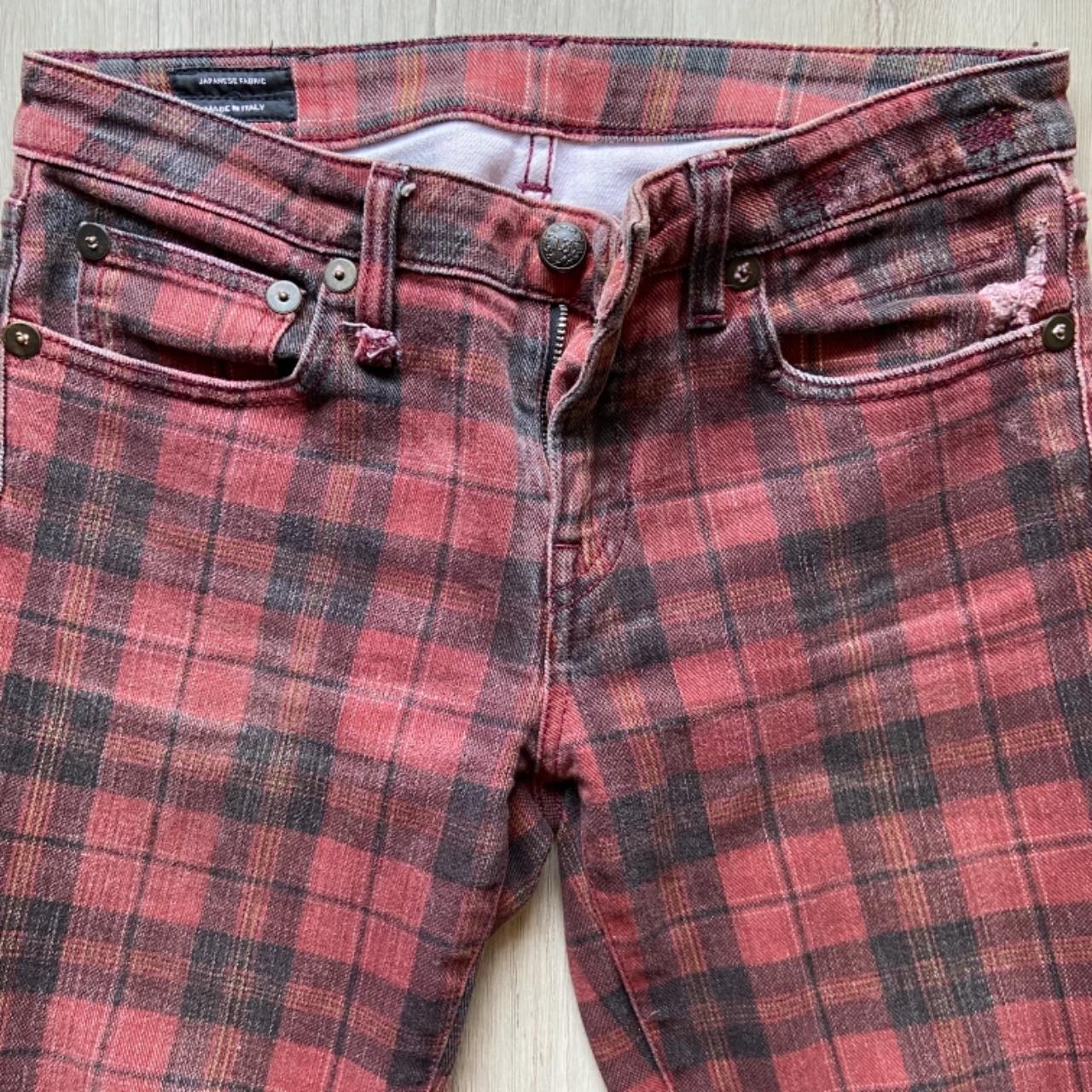 Plaid Low Rise Denim by R13 Kate skinny Depop