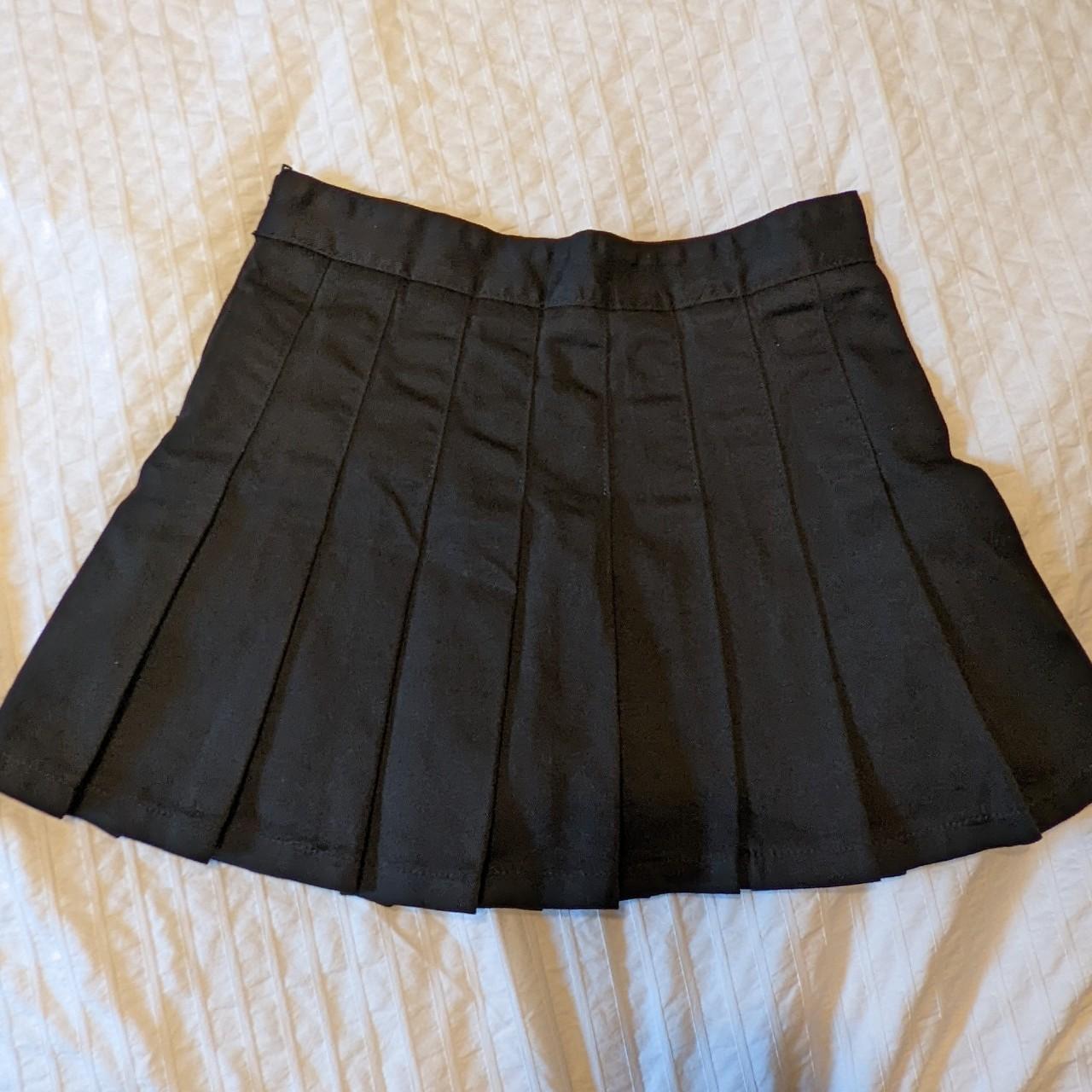Brandy melville j galt black pleated tennis skirt... Depop