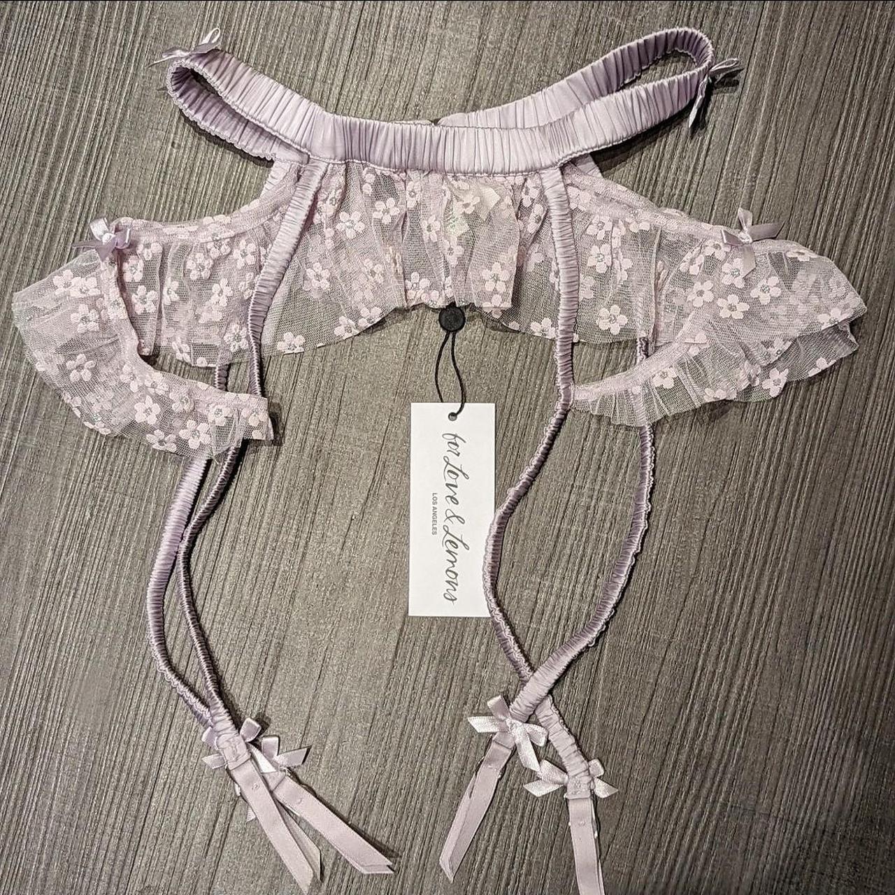 For love and lemons lilac garter New with tag Size... - Depop