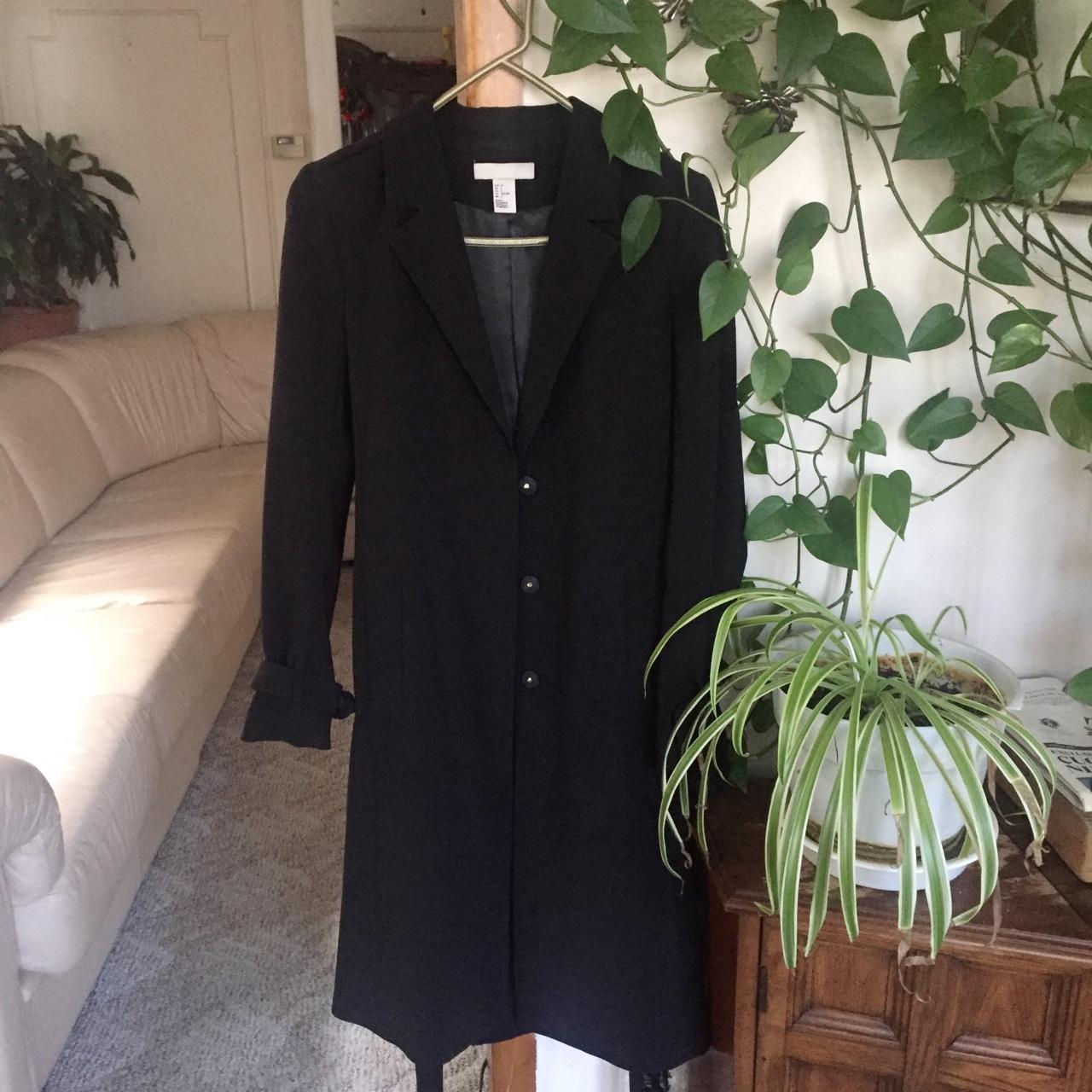 H&M Women's Black Coat Depop