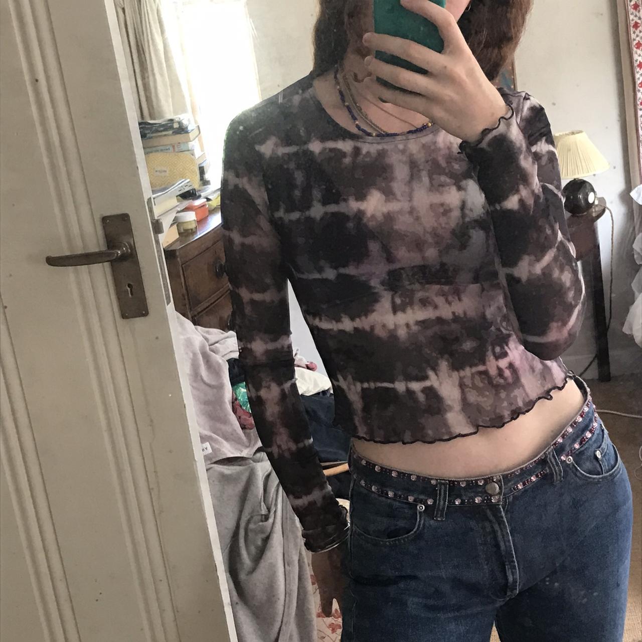 Urban outfitters mesh top size medium Tie dye mesh top Depop