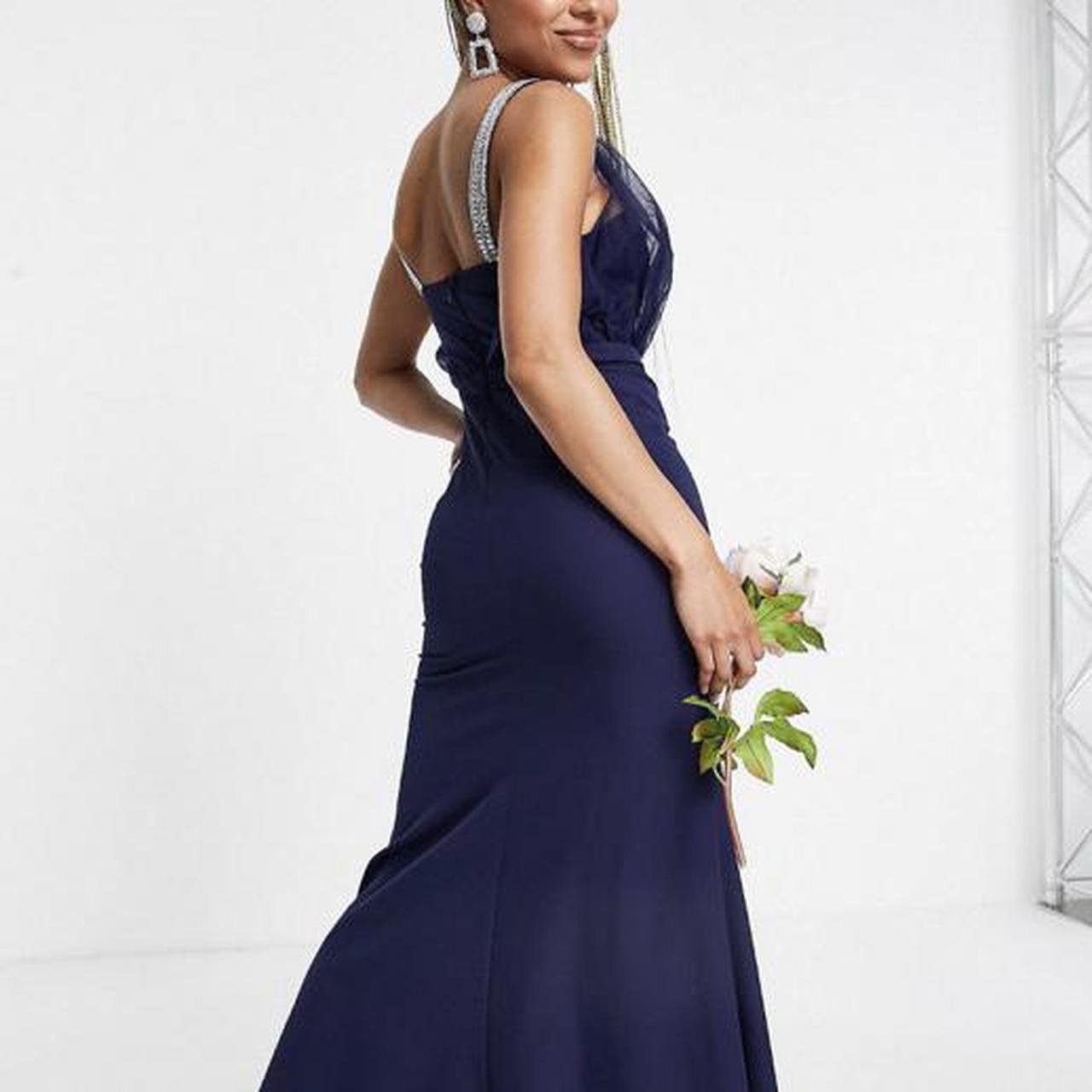 Missguided 2024 bridesmaid navy