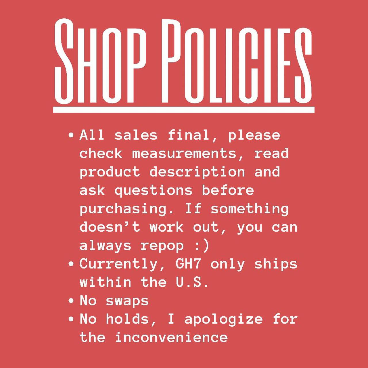 Product Image 4 - Shop info, swipe on through