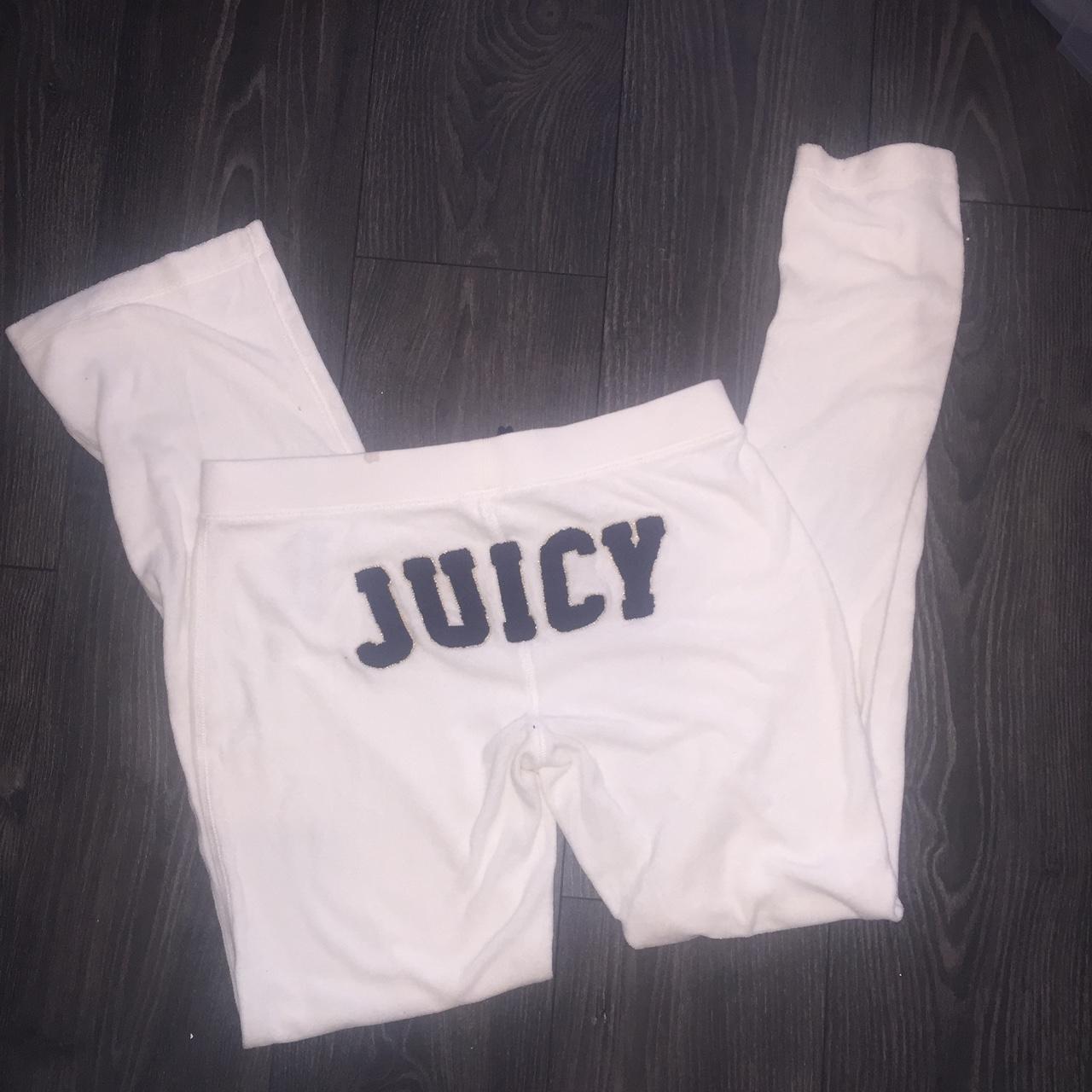 Cream White And Navy Juicy Couture Tracksuit Top Depop