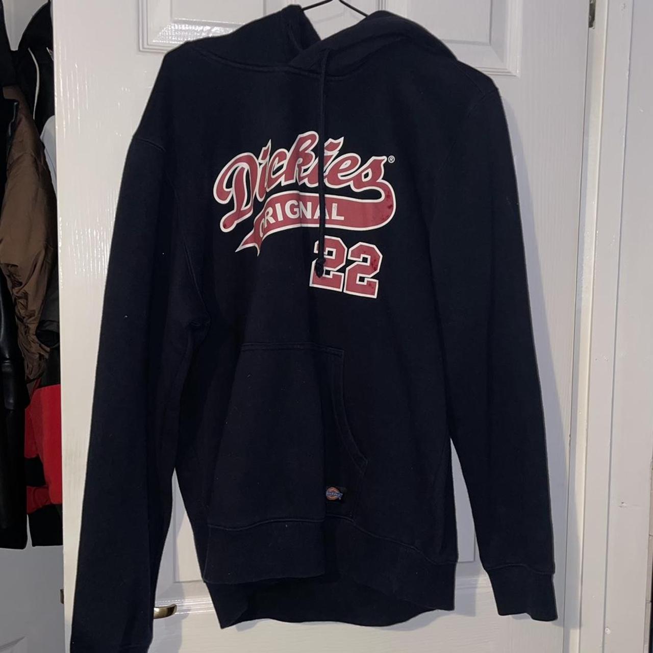 Dickies Women's Navy and Blue Hoodie | Depop