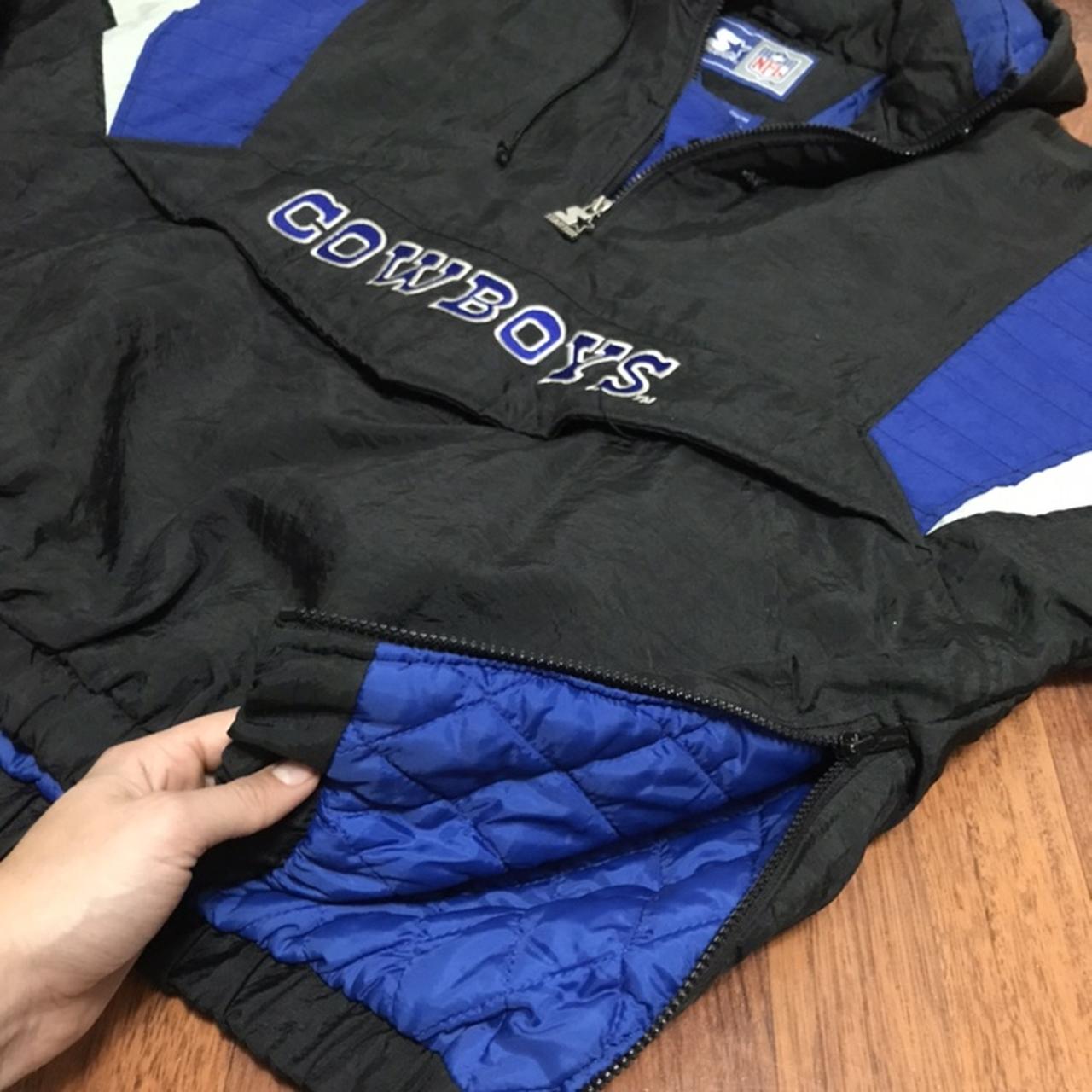 NFL Dallas Cowboys Suede Zip Jacket Big Logo Size - Depop