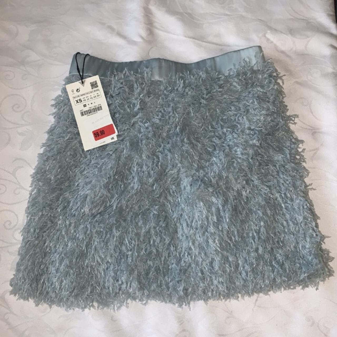 Blue feather hotsell skirt zara