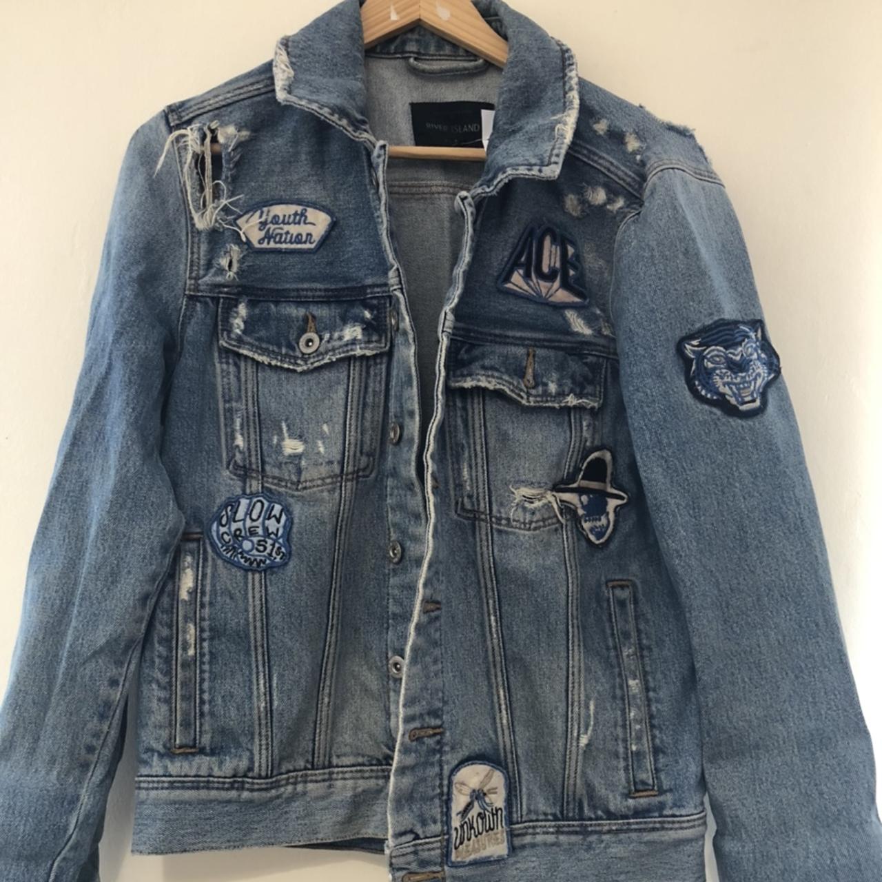 Gorgeous River island denim jacket size S Lovely... - Depop