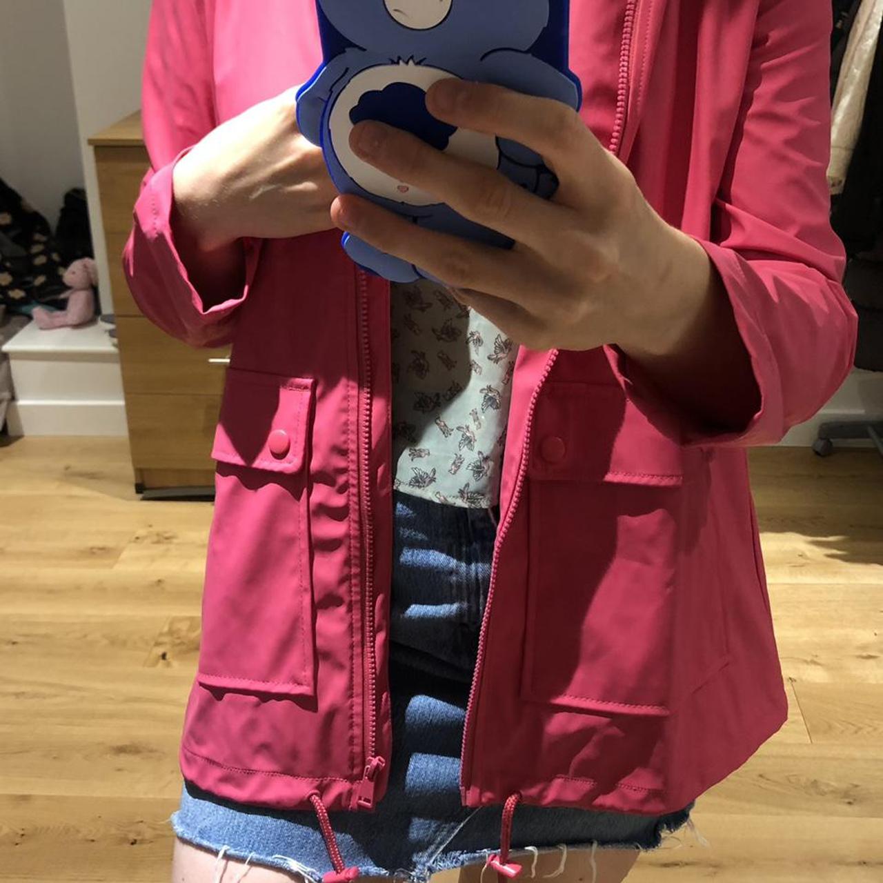 New look pink on sale raincoat