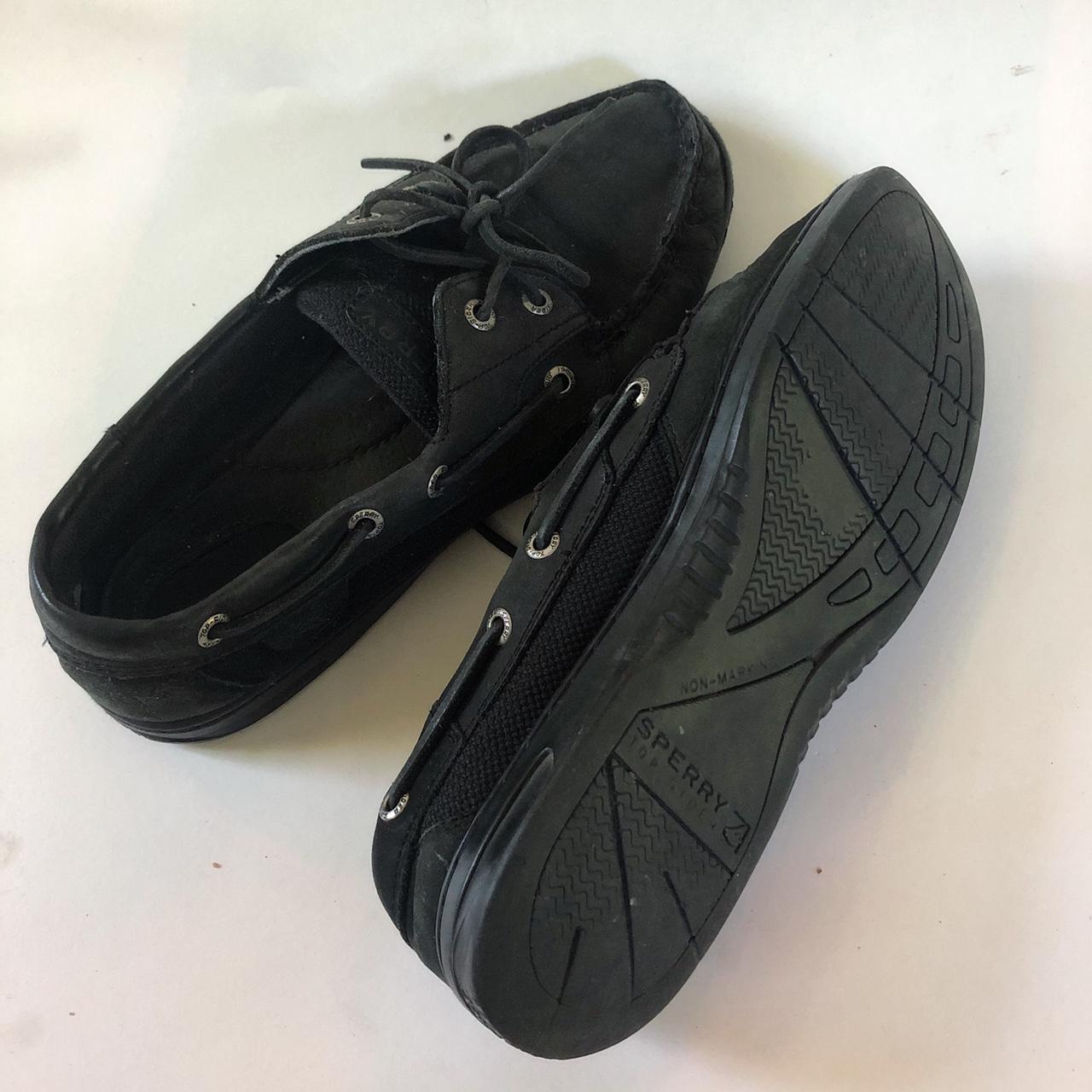 sperry black shoes womens