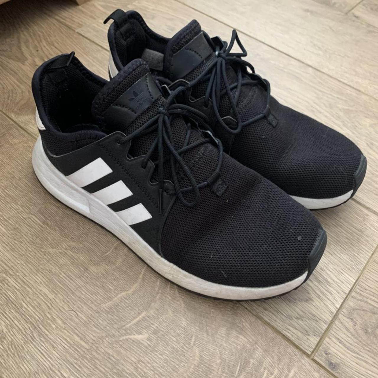 mens black and white adidas trainers