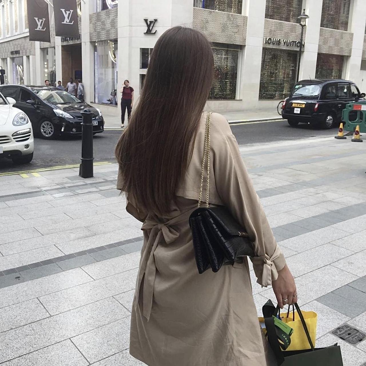 Topshop tan/camel colour trench coat • Size UK 6 •... - Depop