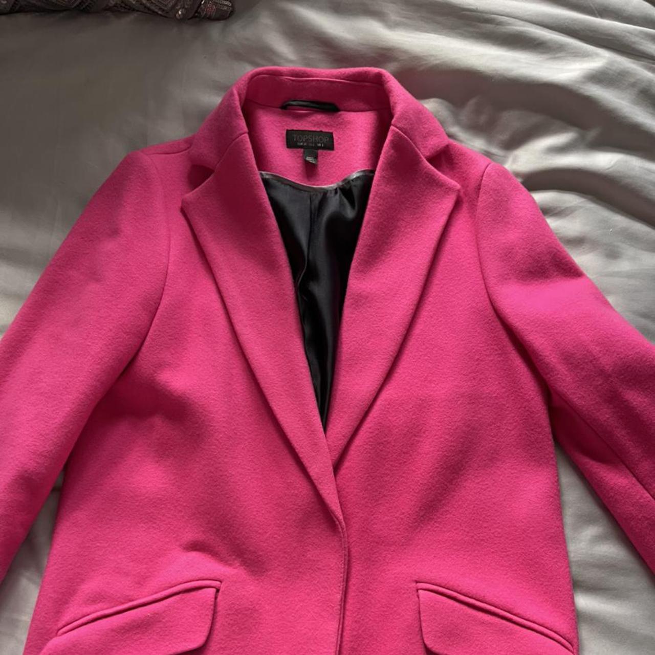 pink felt coat