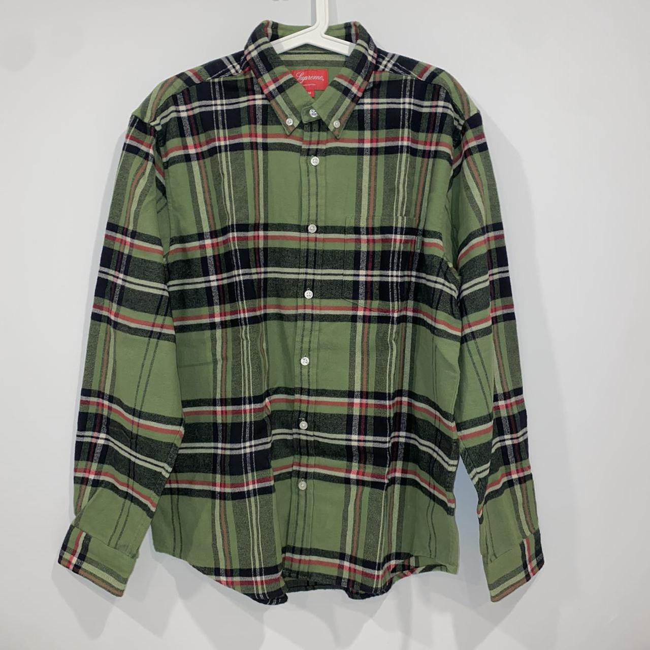 Supreme FW20 Tartan Flannel Shirt Green Black Red... - Depop