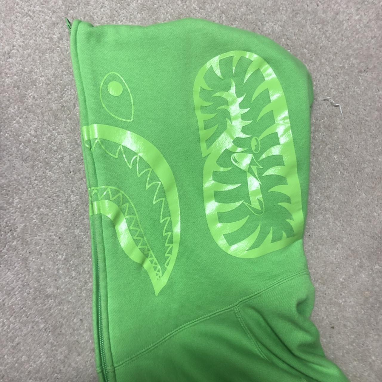 Lime green clearance bape hoodie