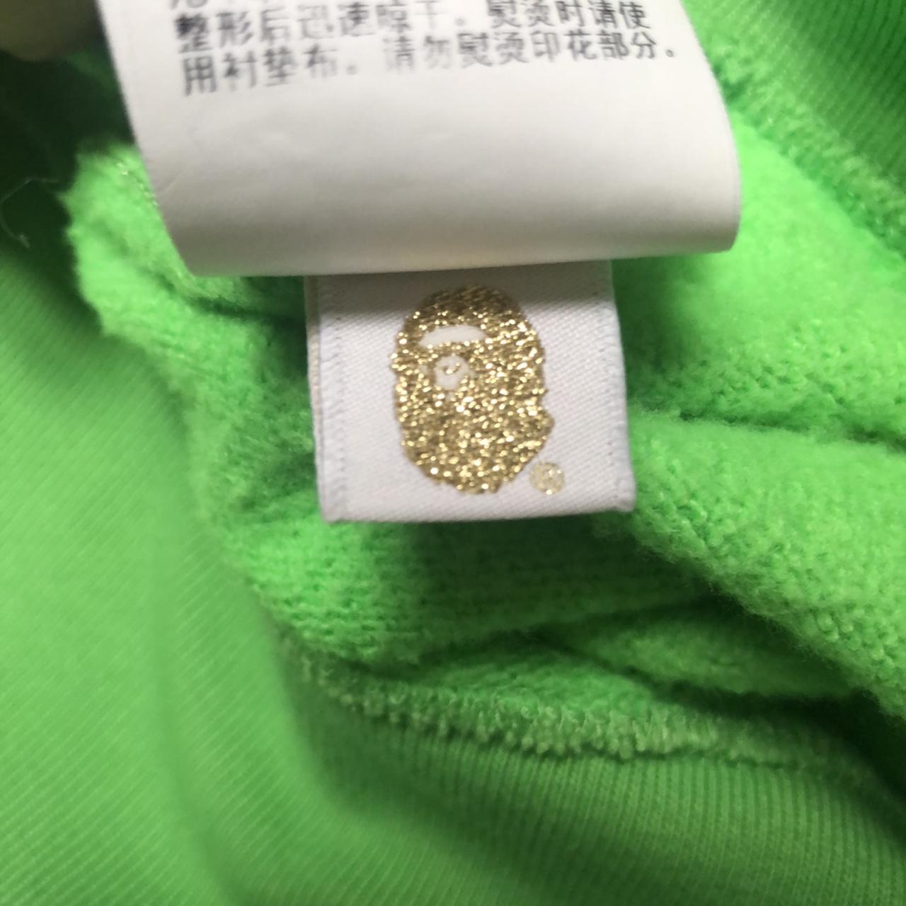 Lime green clearance bape hoodie