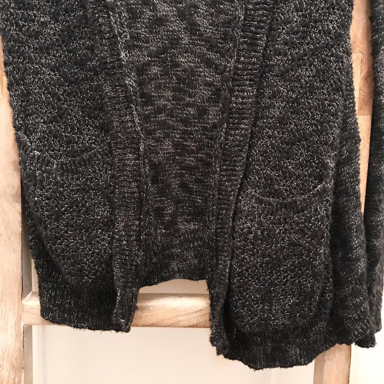 Dark Grey/Black Woven Knitted Women’s Hollister... - Depop