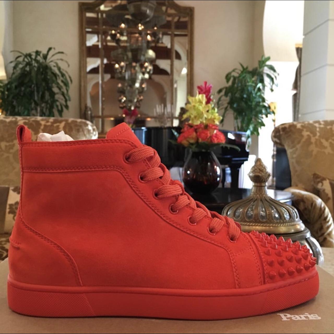 Christian Louboutin Mens Sneakers, Red, EU40