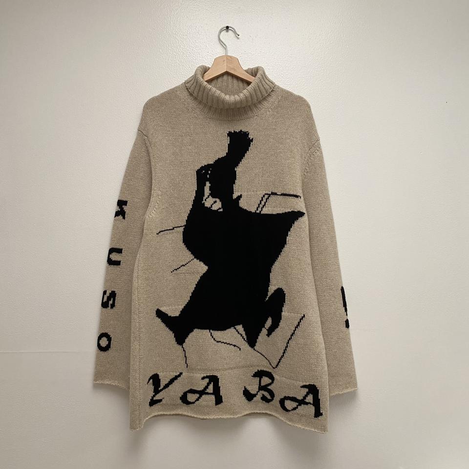 Yohji Yamamoto Men's Cream Jumper | Depop