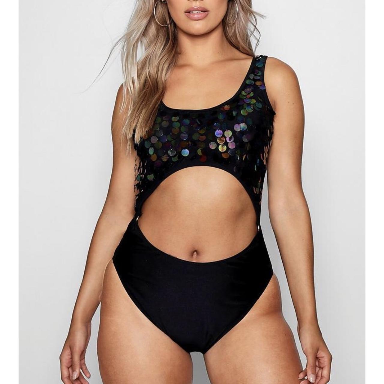 Women's Swimwear Sequin Swimsuit Plus Size Boohoo Sequin