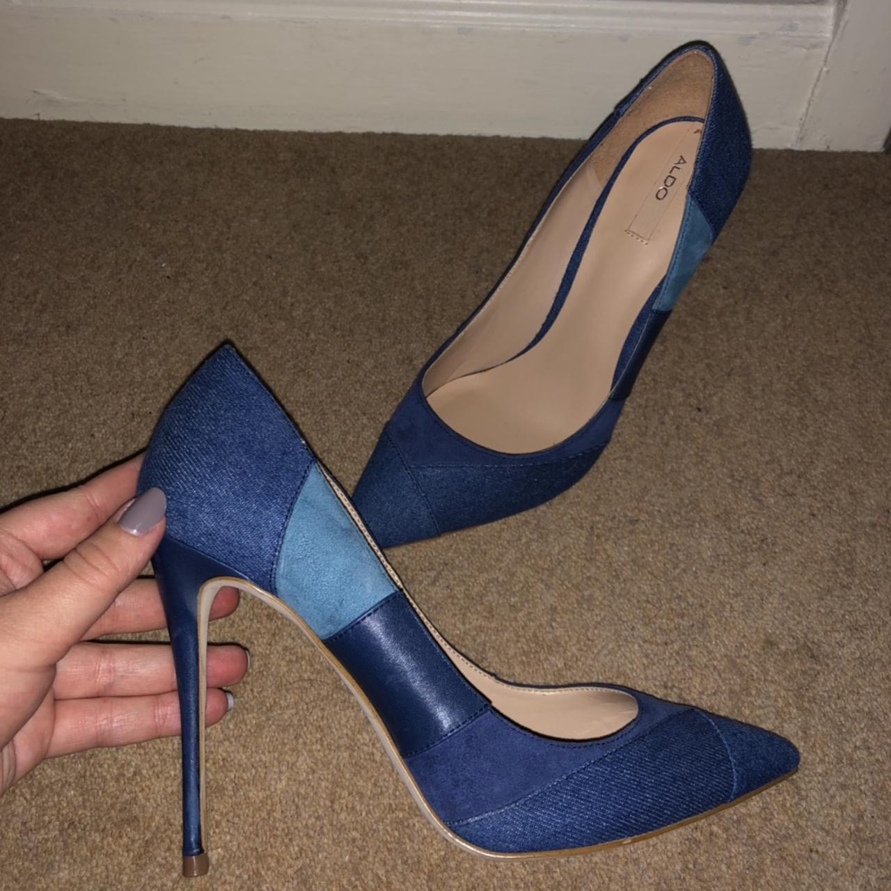 Aldo navy blue heels best sale