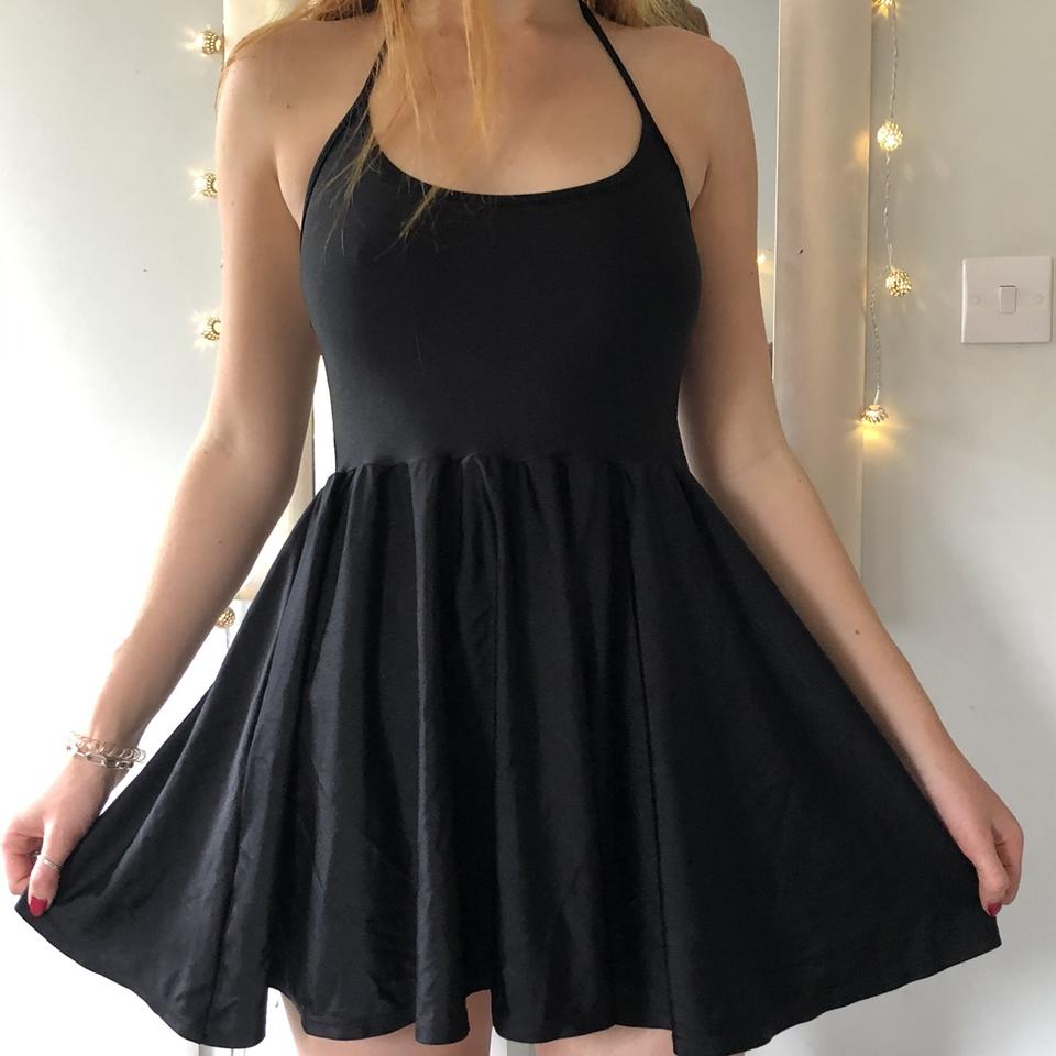 American apparel 2025 black skater dress