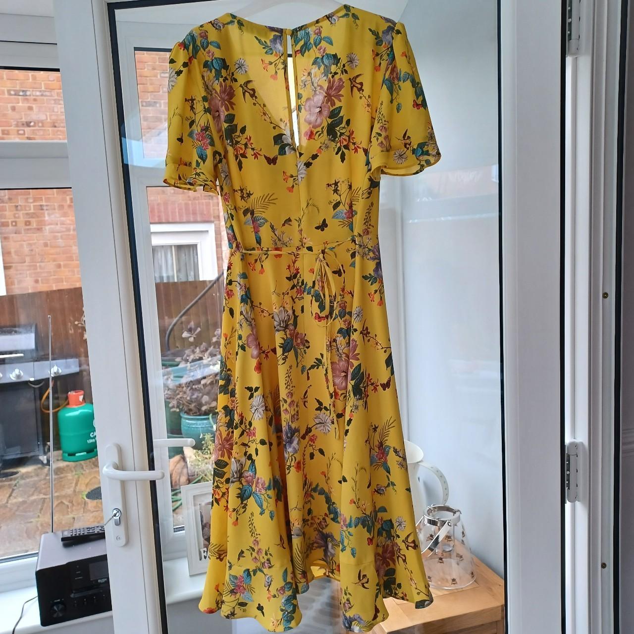 Oasis yellow clearance floral dress