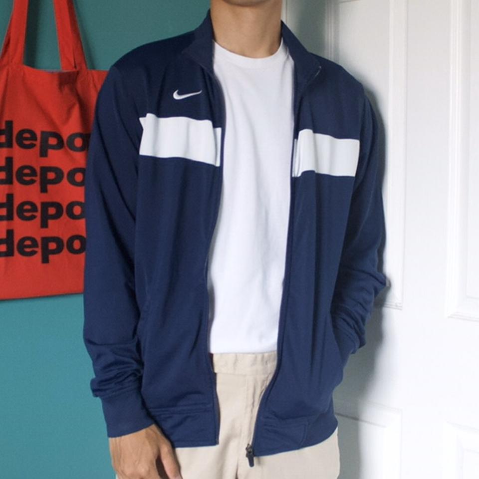 Nike New York Yankees track jacket in navy. - Depop