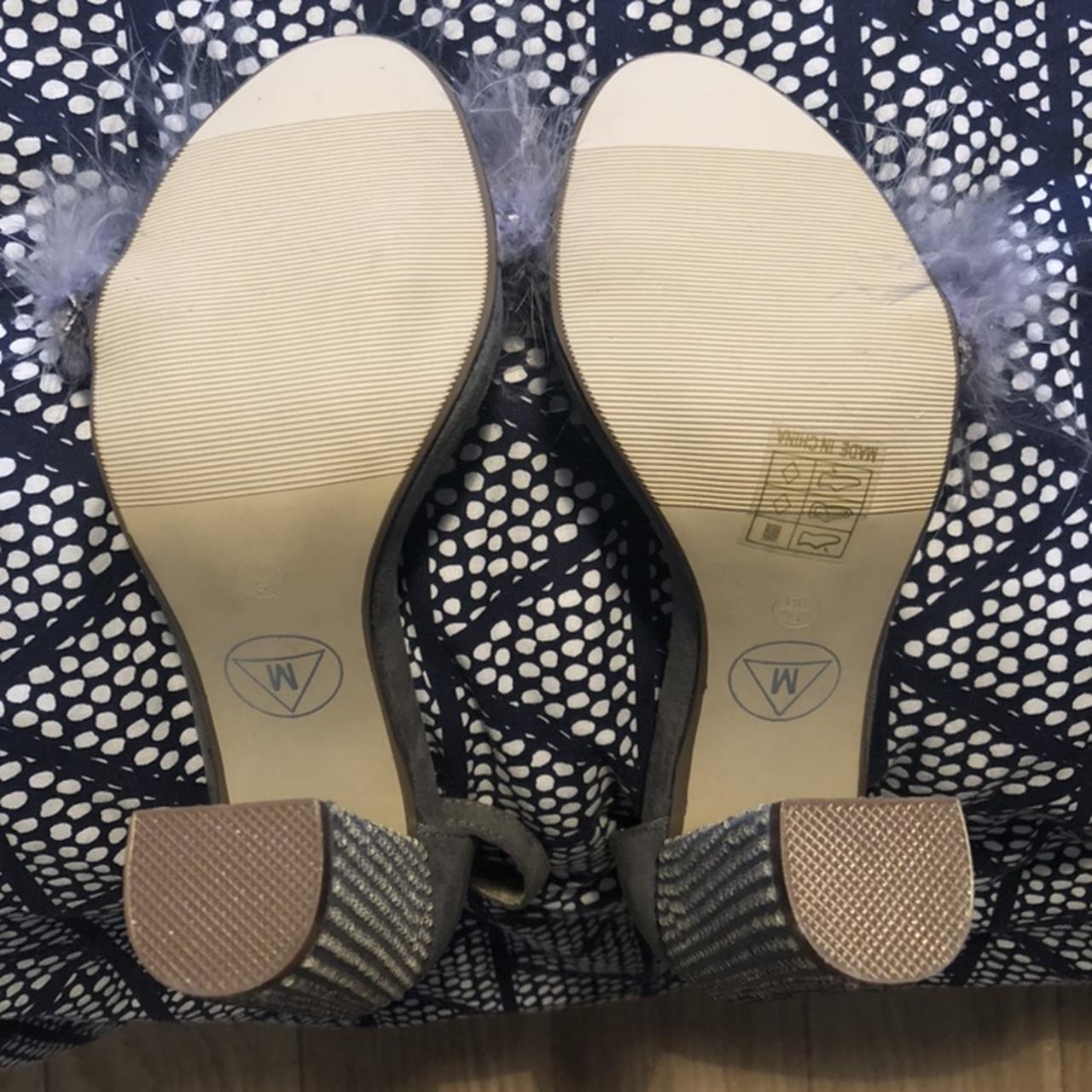 Missguided Grey Feather Strap Glitter Block Depop