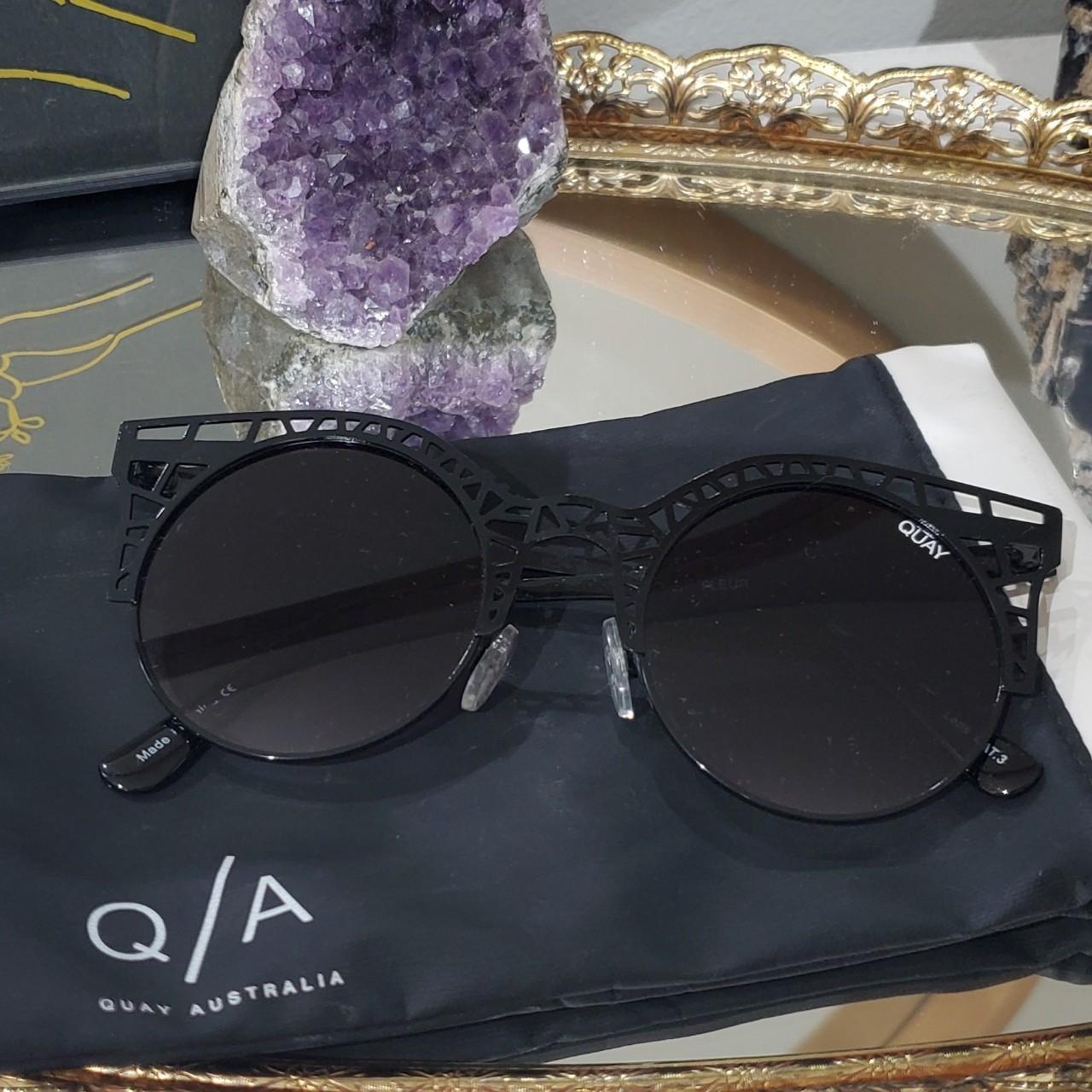 ◇ QUAY Australia Black Fleur Cat Eye Sunglasses ☆ | Depop