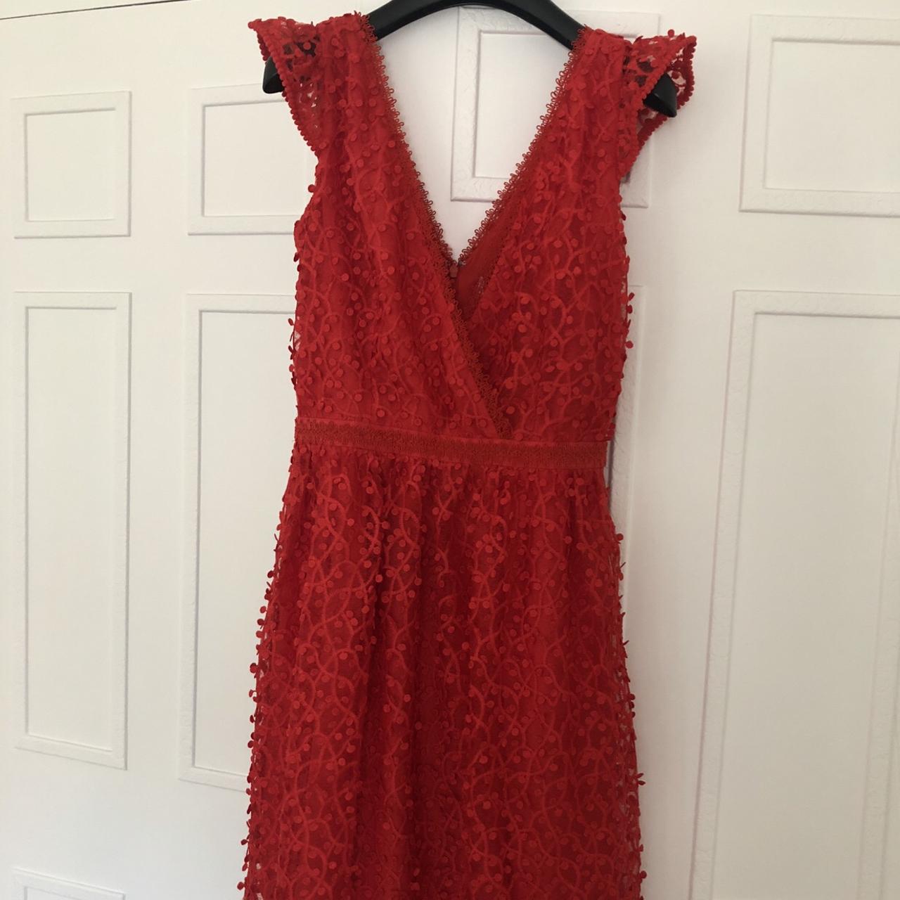Stunning Reiss Red Dress Size 8 - sold out. Bought... - Depop