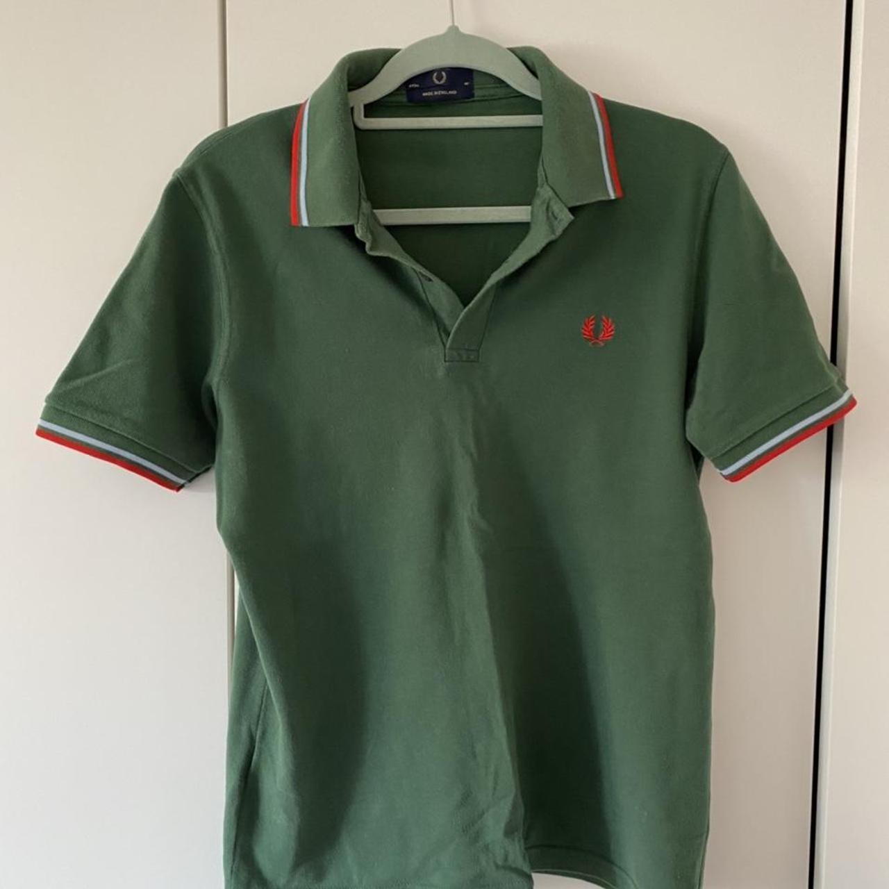 Fred Perry Mens Green Polo Shirts Depop