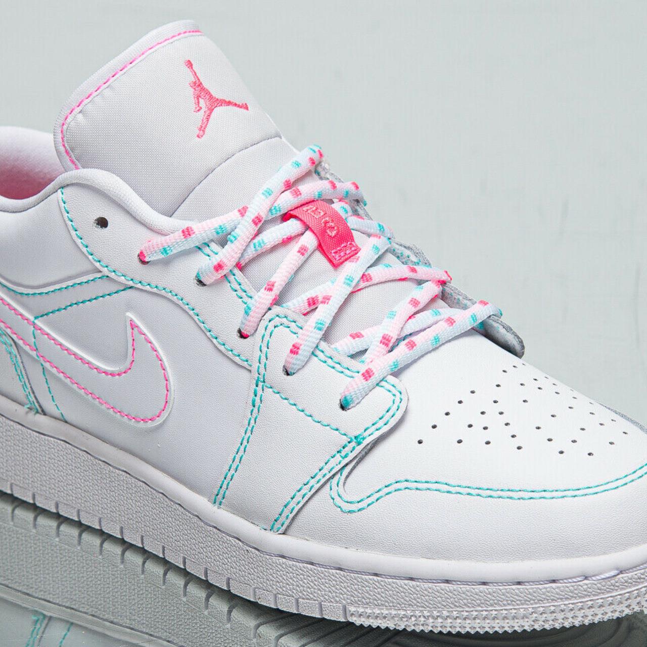 jordan 1 low white green pink