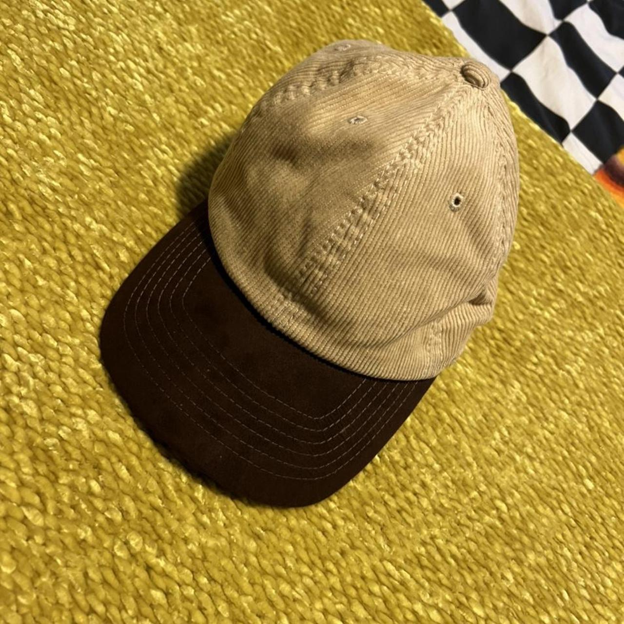 brown-and-cream-corduroy-adjustable-cap-gently-worn-depop