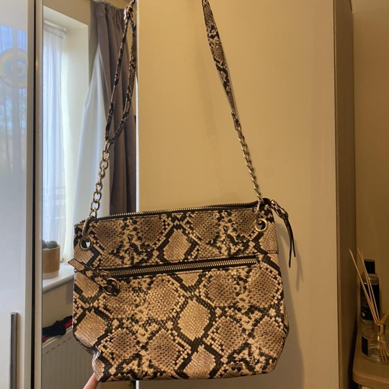 Primark Women's Brown and Black Bag Depop