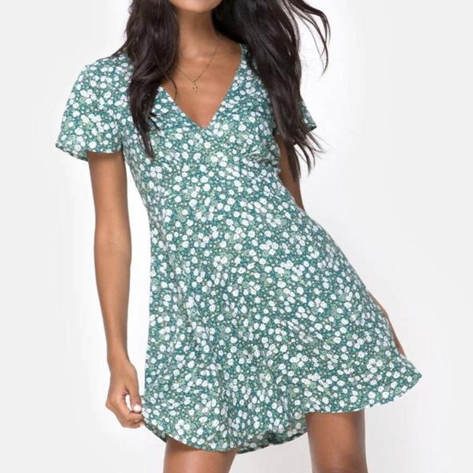 Motel rocks shop elara dress green