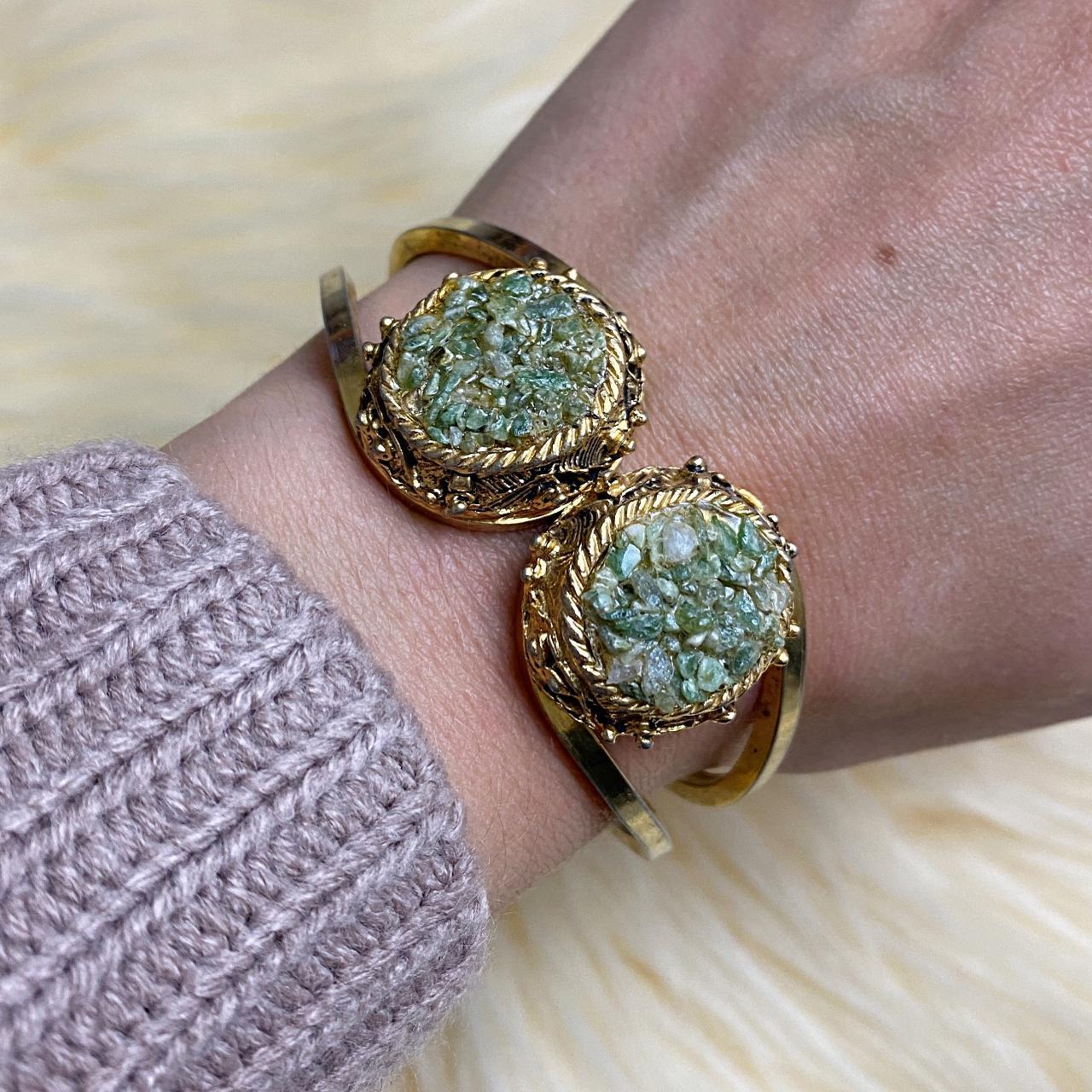 Product Image 2 - Vintage 70's jade gemstone bracelet