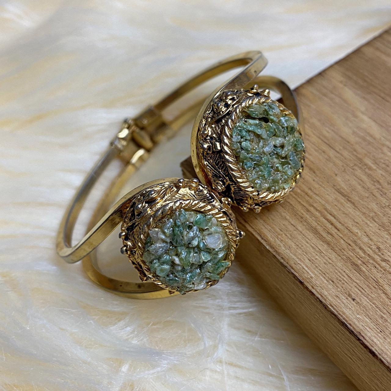 Product Image 1 - Vintage 70's jade gemstone bracelet