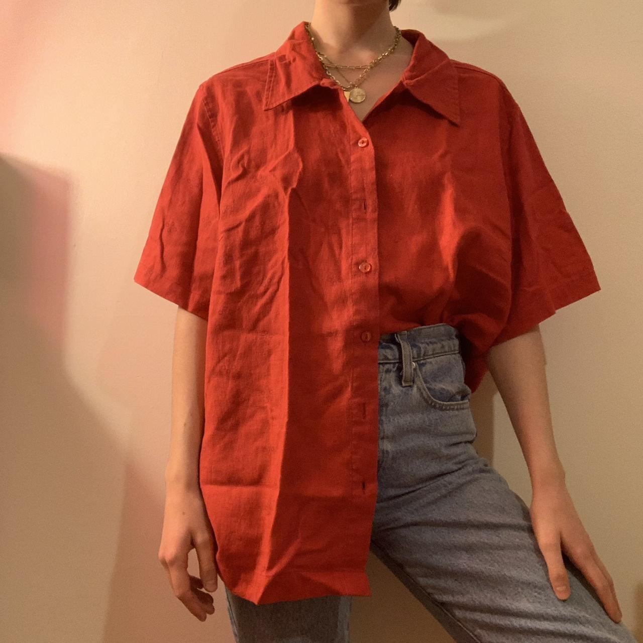 Vintage Men's Shirt - Red - XL