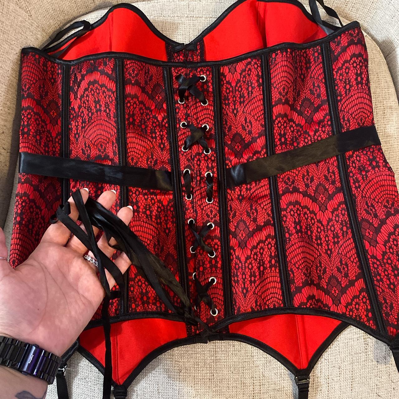 Adore me strapless corset (ties up the back latches - Depop