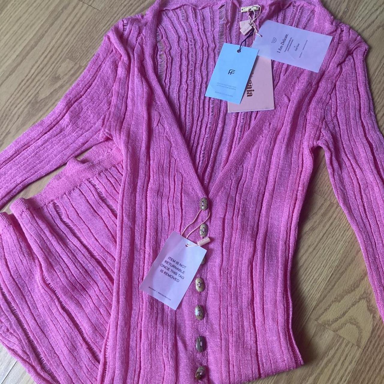 Women's Pink Cardigan Depop