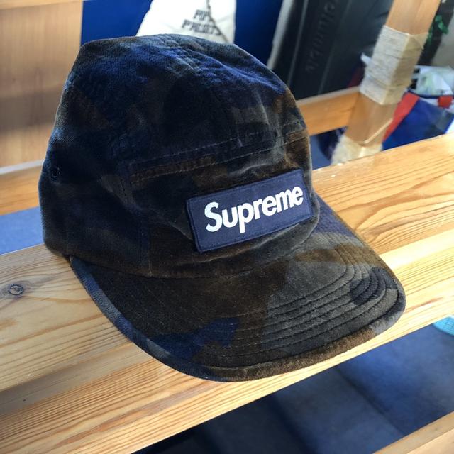 PRICE DROP ** Supreme FW13 velvet camo camp cap,... - Depop