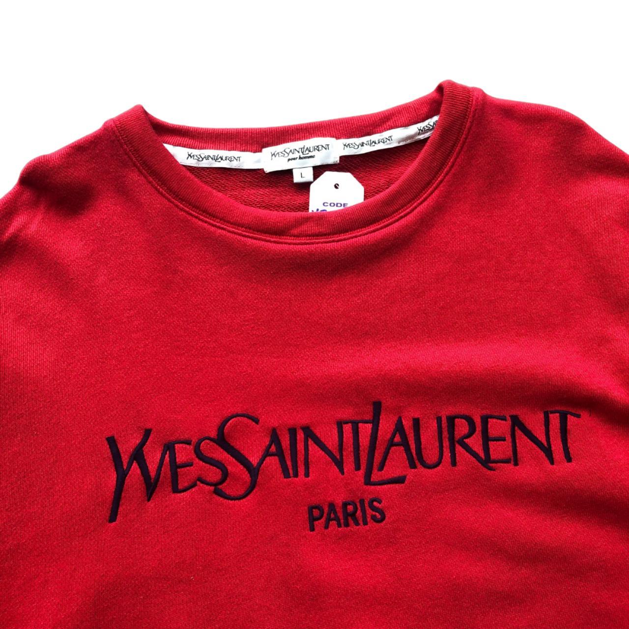 ysl embroidered sweatshirt