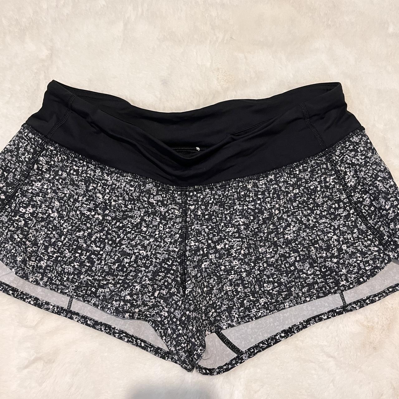 lululemon 2.5 inseam low-rise hotty hot shorts with - Depop