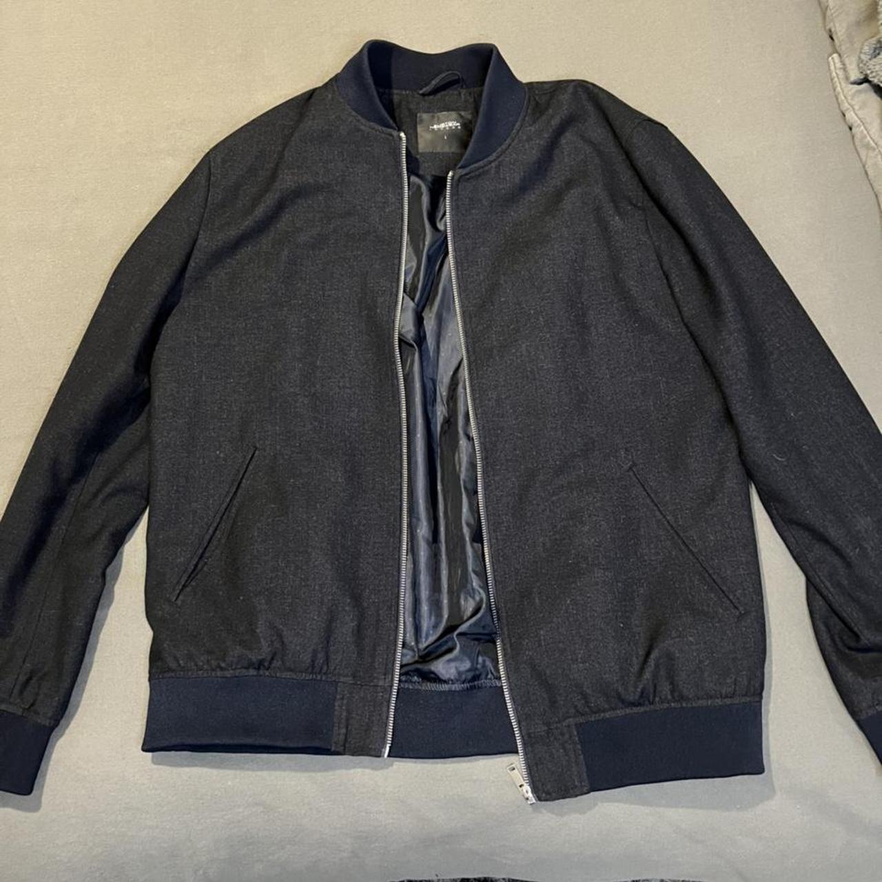 Mens black bomber jacket. In great condition. Size... - Depop