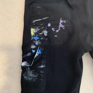 Off-white by Virgil abloh paint carpenter pants... - Depop